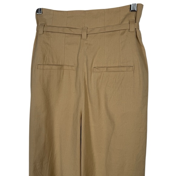 NWT Derek Lam 10 Crosby Sergio High Waist Wide Leg Linen Pants, Almond, Size 2 - Picture 10 of 12